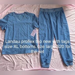 Landau/Healing Hands/Jaanuu blue scrub sets bundle
